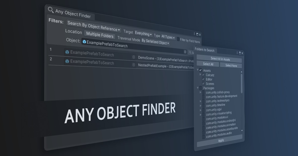 Any Object Finder | Utilities Tools | Unity Asset Store