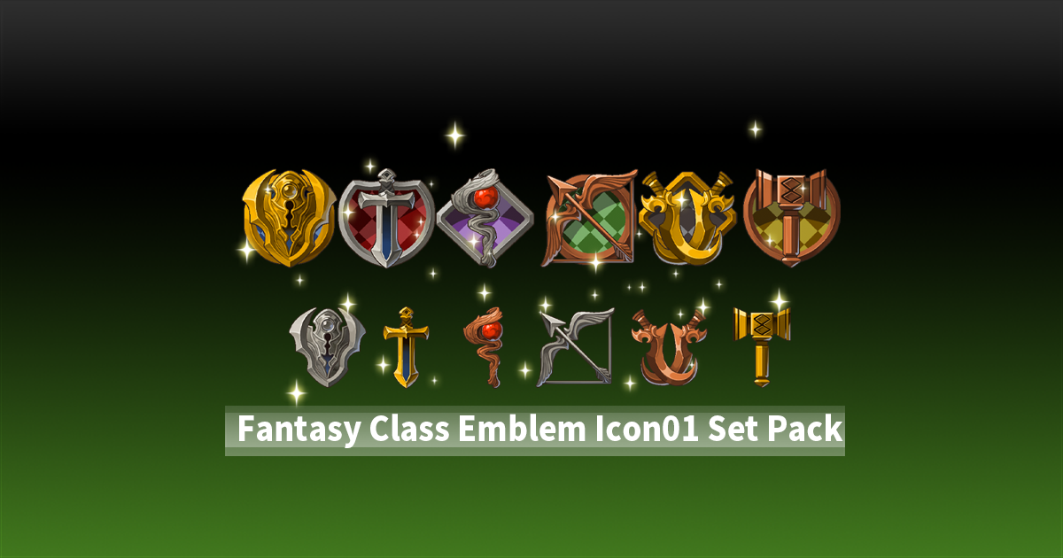 Fantasy Class Emblem Icon01 Set Pack | 2D Icons | Unity Asset Store
