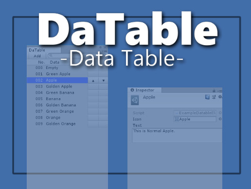 Asset Datatable DaTable | Utilities Tools | Unity Asset Store