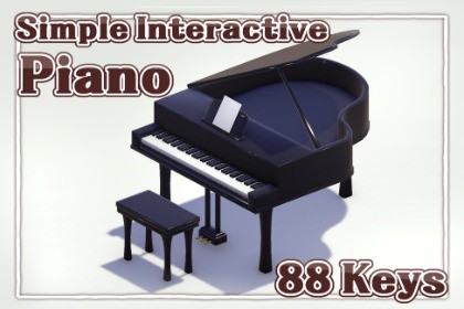 Simple Interactive Piano - 88 Keys