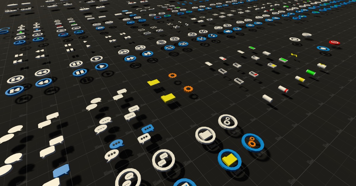 Unity Video Icon Media Icons Ultimate | 3D GUI | Unity Asset Store