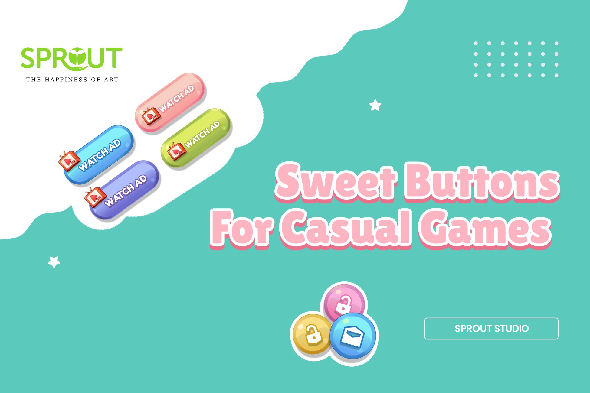 Casual Button Pack - Sweet Buttons For Casual Games | 2D GUI | Unity ...