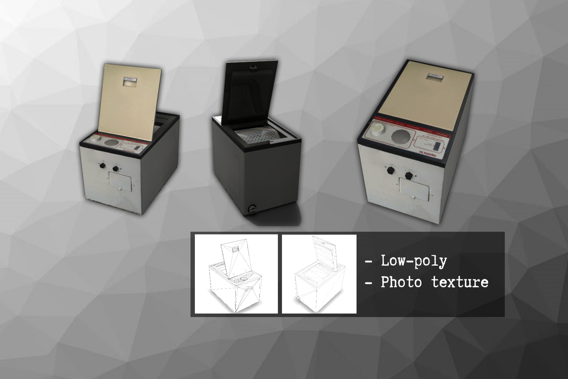 Old soviet washing machine | 3D Electronics | Unity Asset Store