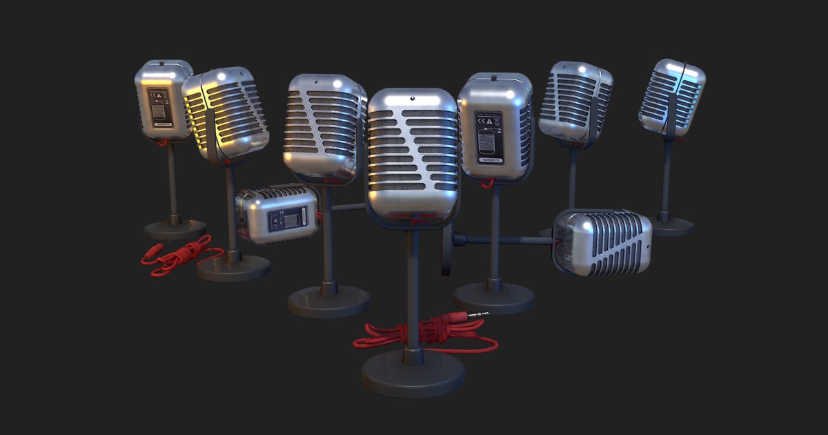 Vintage Microphone | 3D Electronics | Unity Asset Store