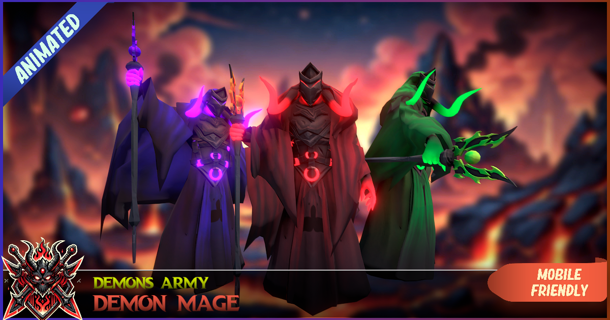 Demons army - Demon Mage | Characters | Unity Asset Store