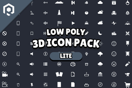 Low Poly 3D Icons - Pack Lite