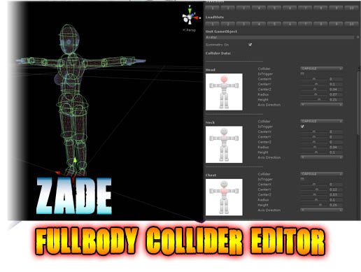 ZADE: FullBody Collider Editor | Tools | Unity Asset Store