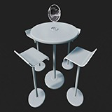 Futuristic Table Set – Sci-Fi Furniture Collection