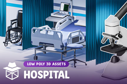 Low Poly Modular Hospital Pack