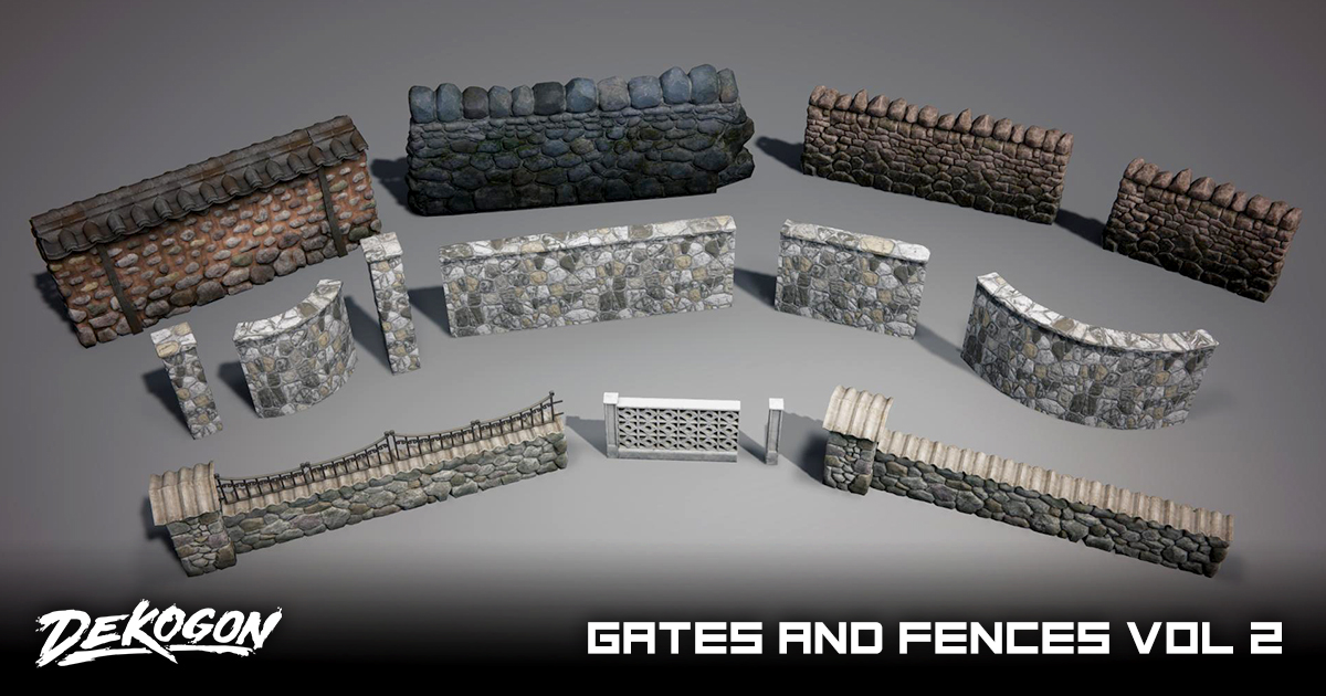 Fences and Gates - VOL.2 | 3D Props | Unity Asset Store