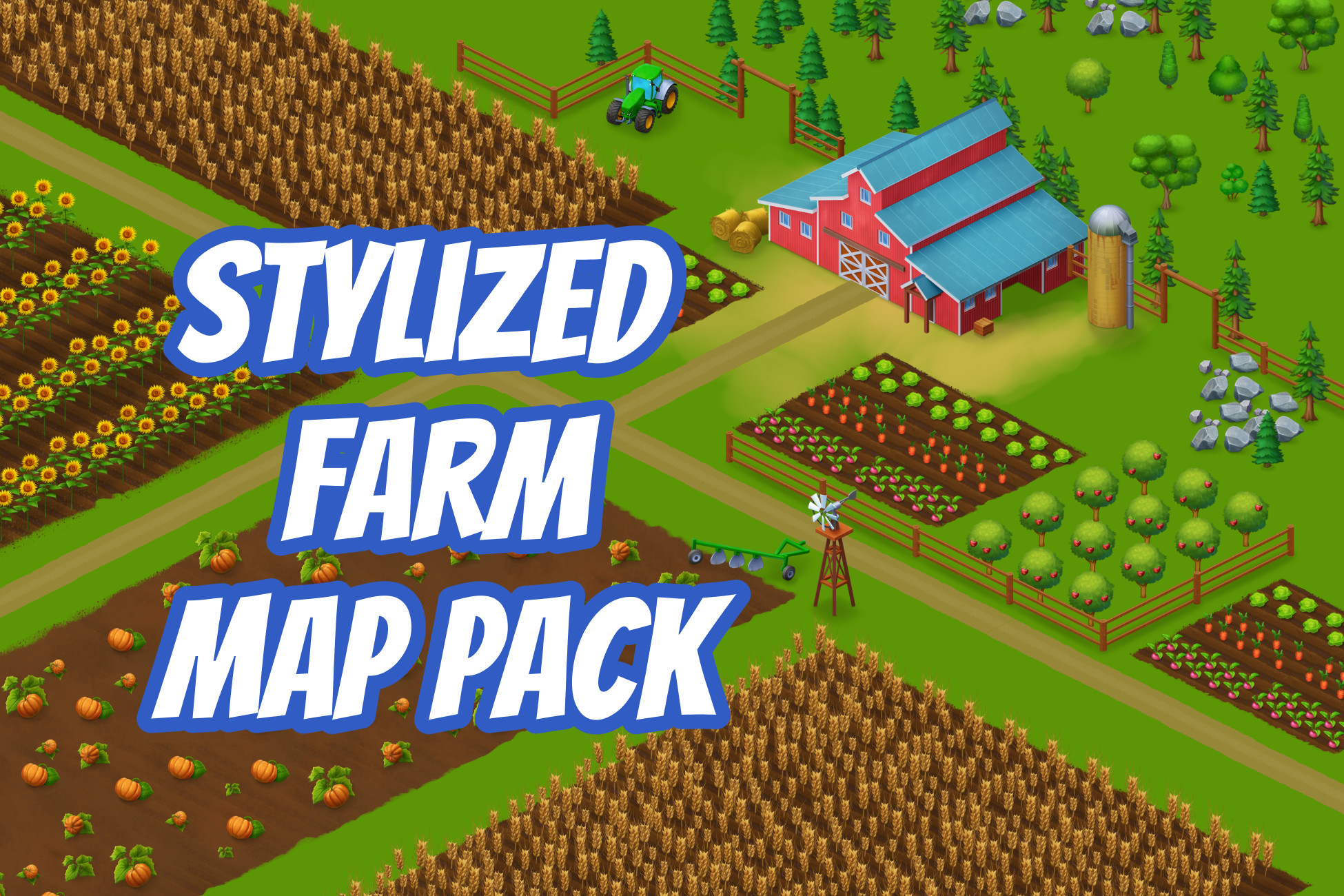 Farm Layout Unity Map Stylized Farm Environment Pack | 2D Environments | Unity Asset Store