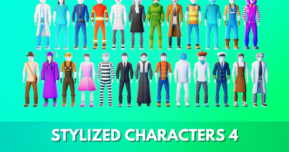 Popular Unity Character Casual Characters Pack 4 by IGS | 3D Characters | Unity Asset Store