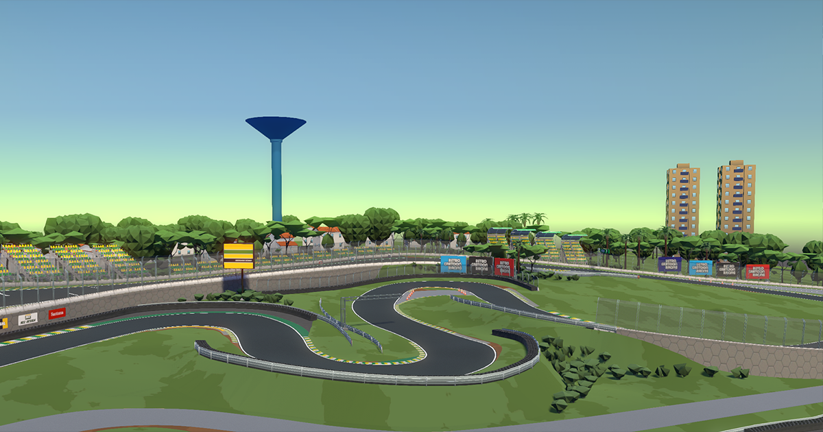 Cartoon Race Track Interlagos | 3D Roadways | Unity Asset Store