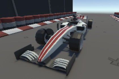 Low-Poly-Formula racecar