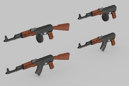 AK-47 Game Ready Weapon Model Pack