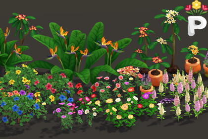 Stylized Flowers Pack 2 - Tropical Garden