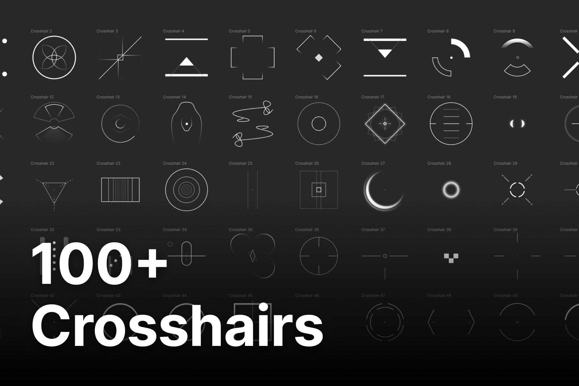 Crosshairs Pro | 100 Crosshairs Pack | 2D GUI | Unity Asset Store
