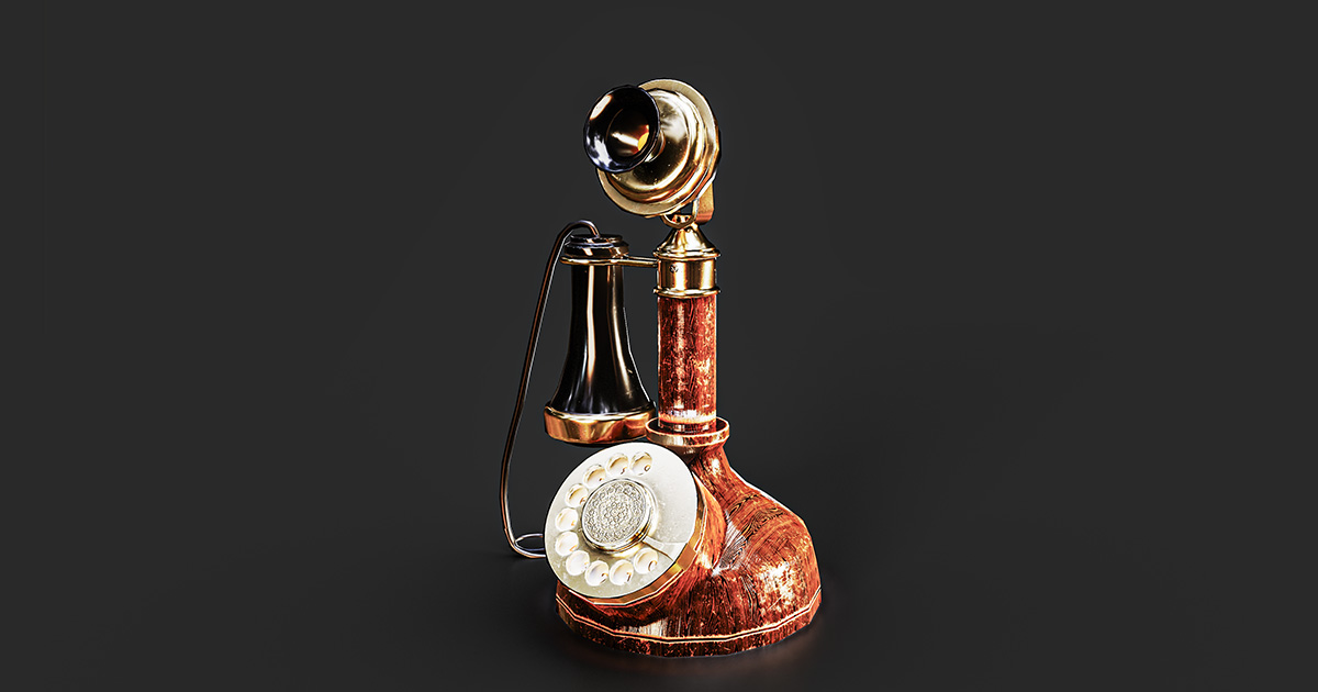 Phone Texture Unity Candlestick Phone 3D Model Game Ready | 3D Props | Unity Asset Store