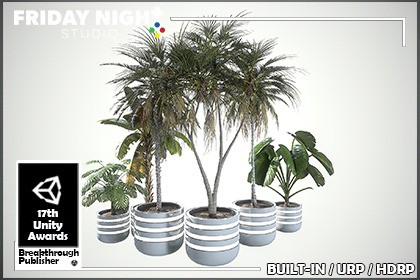 Realistic Potted Tropical Plants Collection – Nature Decor Pack