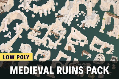 Cute Stylized Medieval Ruins Pack