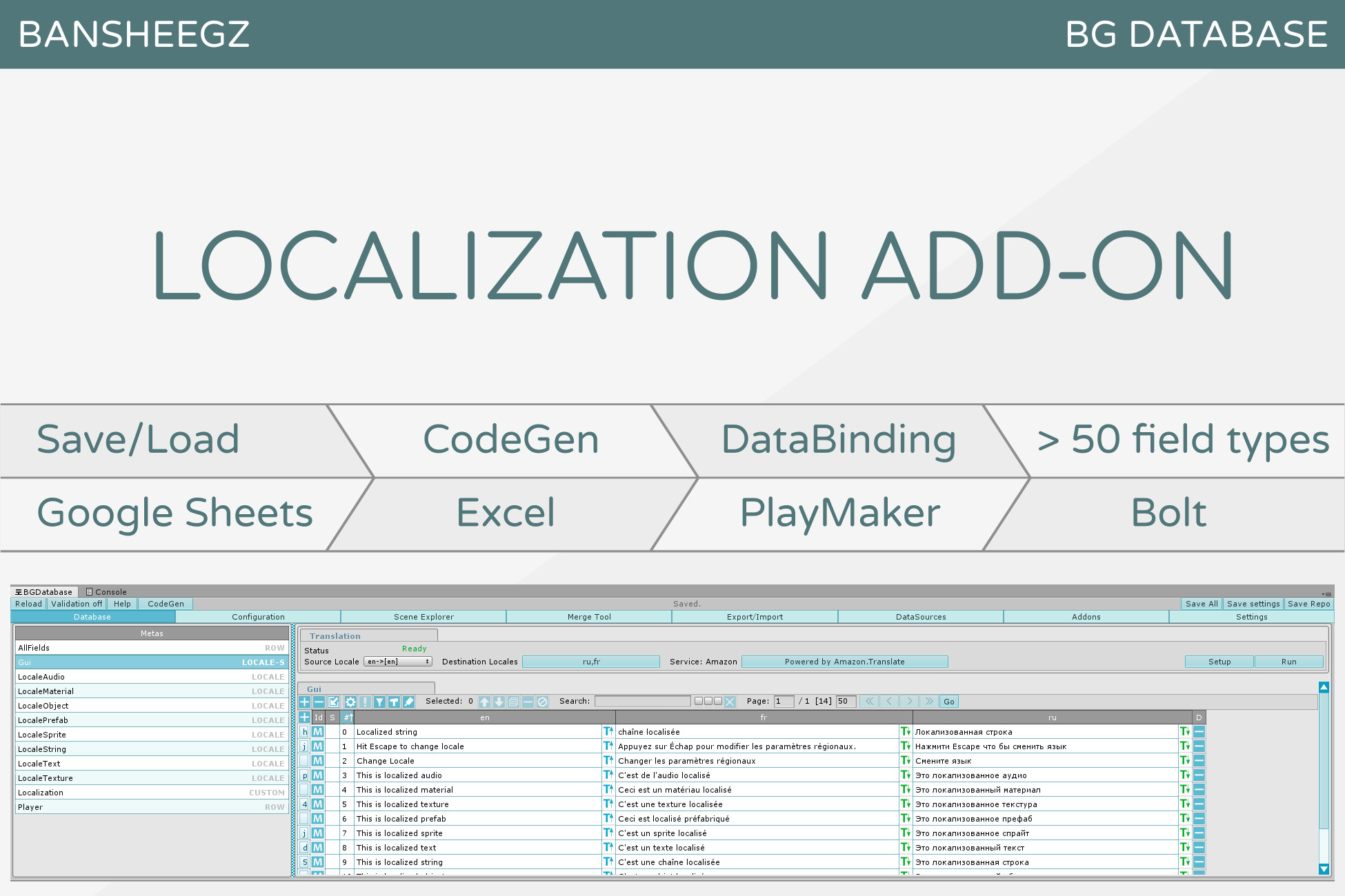 BG Localization | Localization | Unity Asset Store