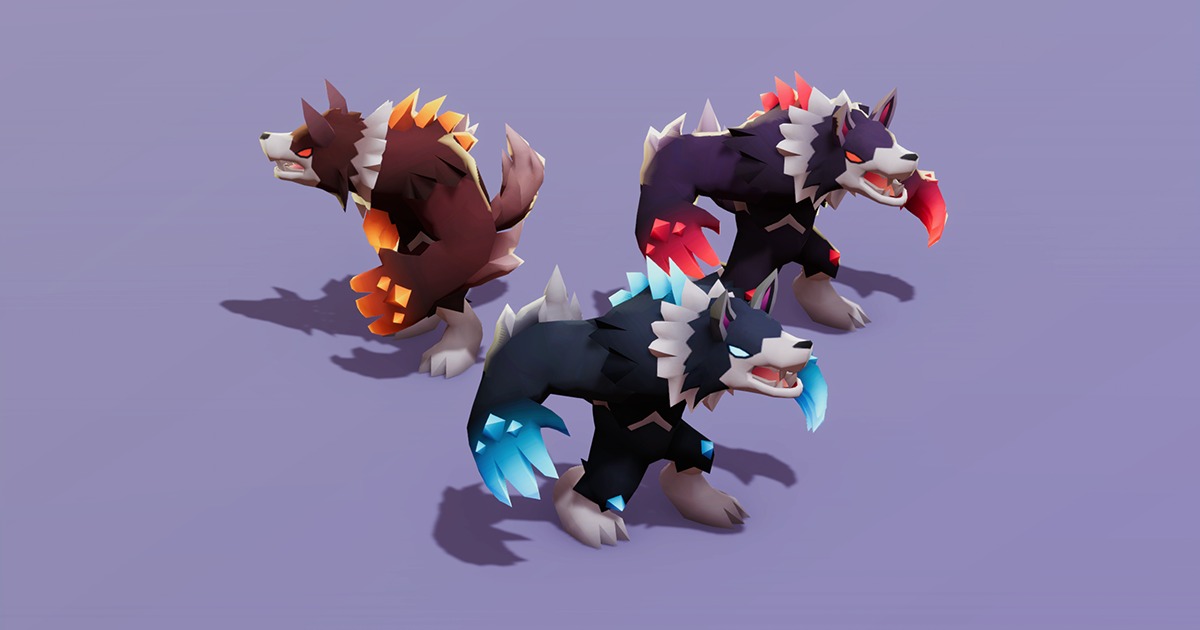 Werewolf Cute Series | 3D Creatures | Unity Asset Store