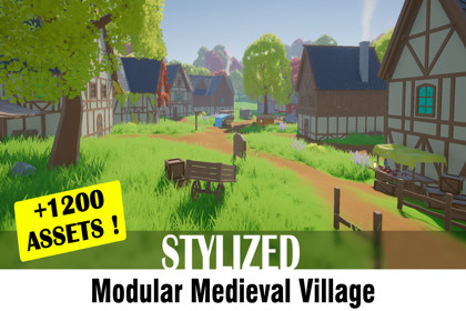 VERDANT Low Poly Modular Medieval Village