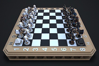 Chess_Pharaohs_game_ready_3d_model