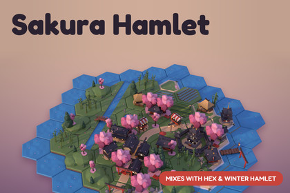 Sakura Hamlet — Cute Japanese 3D Hex Kit
