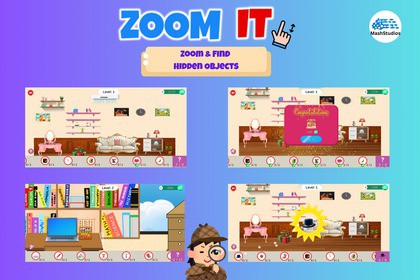 Zoom It - Zoom & Find Hidden Objects(Complete Game Project)