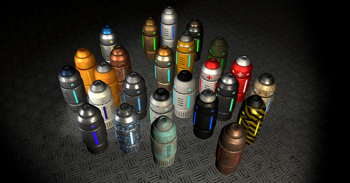 Energy Cells Pack Plus | 3D Sci-Fi | Unity Asset Store