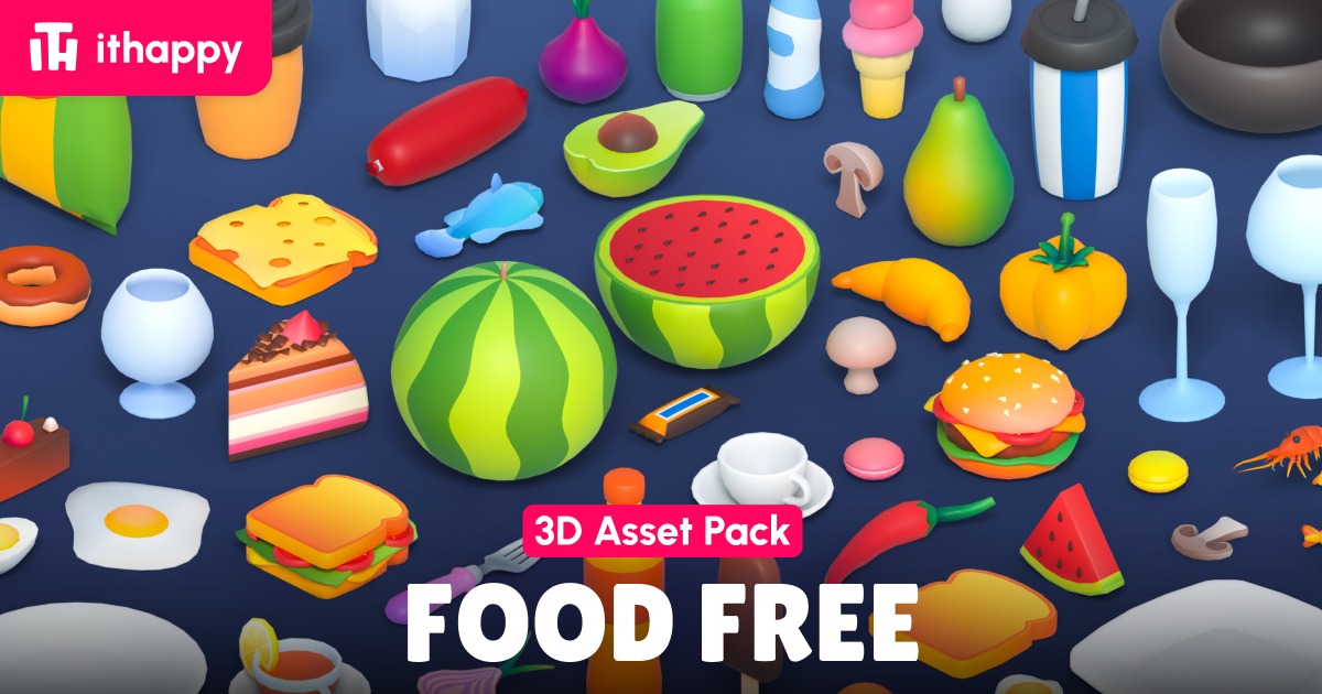 Food FREE - Low Poly 3D Models Pack | 3D Food | Unity Asset Store