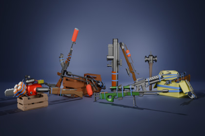 Apocaliptic low poly weapon pack