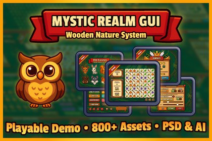 Mystic Realm - Wooden GUI Pack
