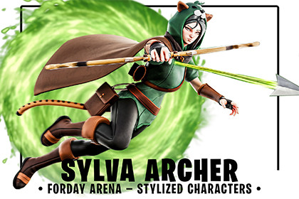 Sylva Archer - Stylized Fantasy Catgirl Character with Bow