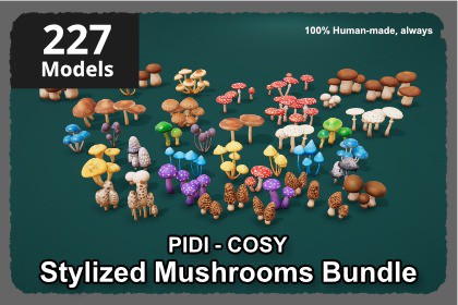 PIDI COSY: Stylized Mushrooms Bundle