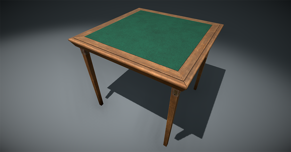 Card Table Unity Wood Card Table | 3D Furniture | Unity Asset Store