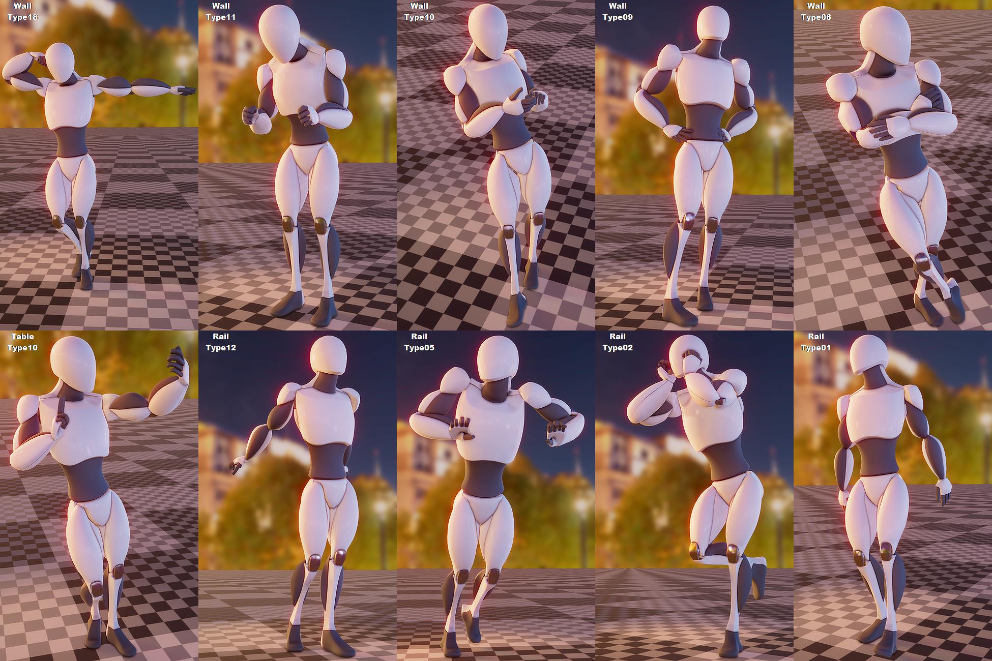 AA Leaning on Animations Package