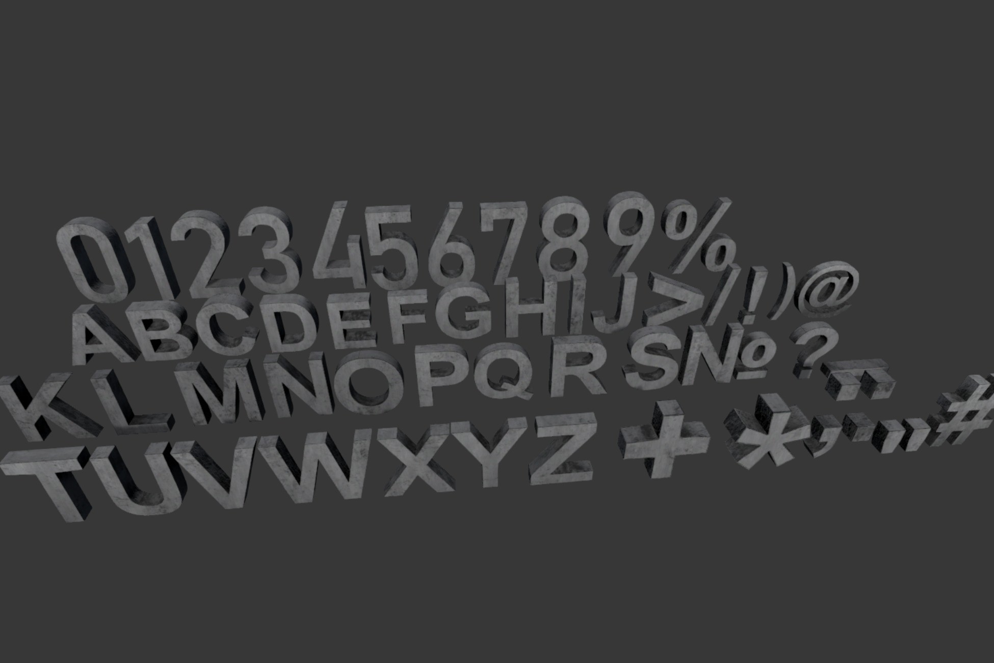 Concrete Numbers and Letters | 3D 小道具 | Unity Asset Store