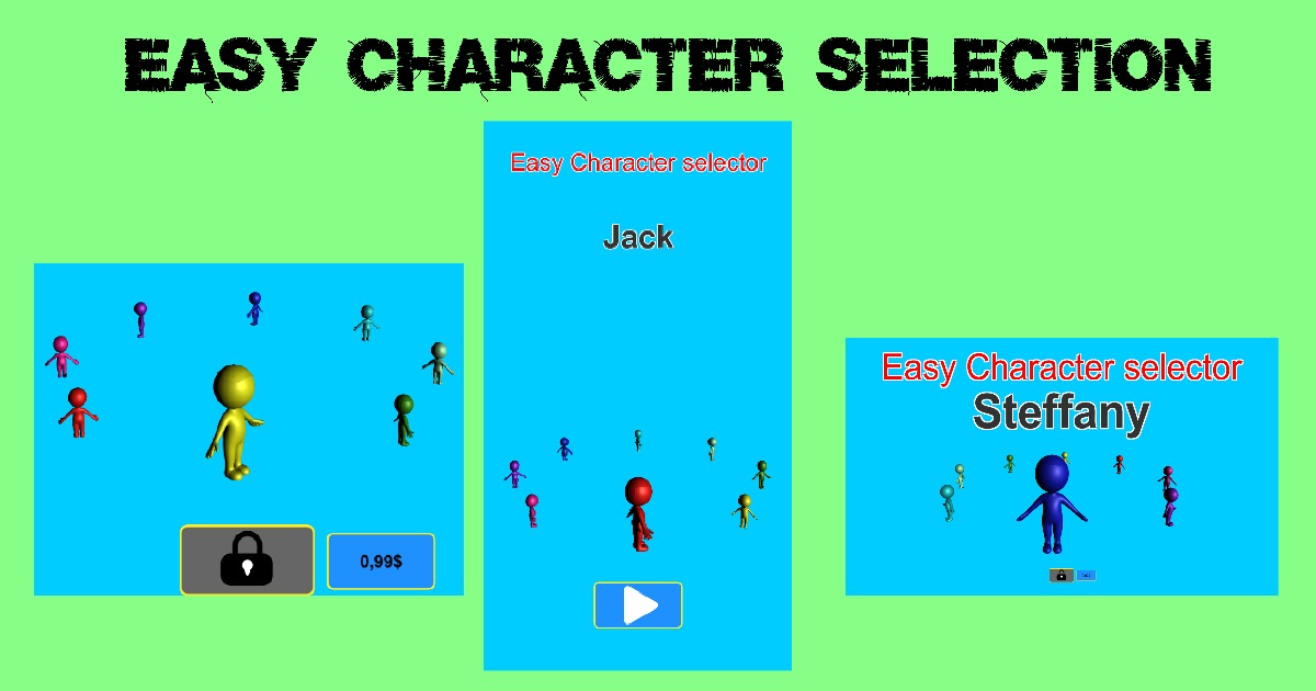 Easy Character Selector - Hyper Casual Store | Packs | Unity Asset Store