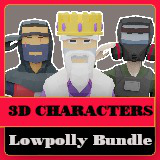 3D Characters Lowpolly Bundle 6