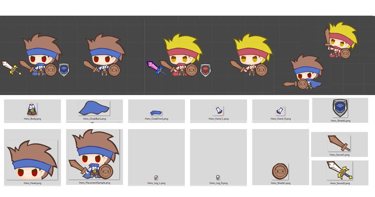 Unity Engine Assets 2D_Charactor_Hero | 2D Characters | Unity Asset Store