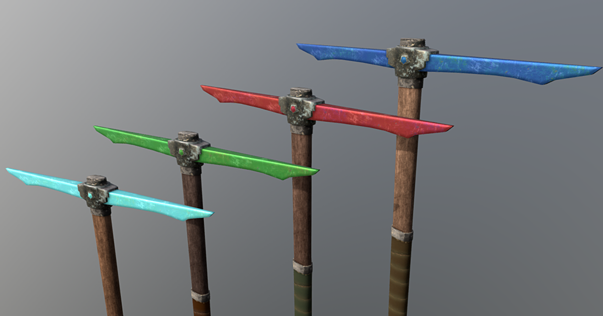 Absenz Pickaxe Pickaxes PBR - Precious | 3D Tools | Unity Asset Store