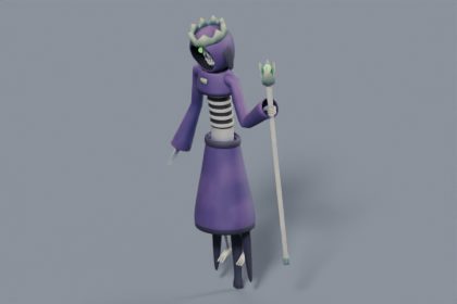 3D Lich - Stylized Rigged & Animated Undead Necromancer