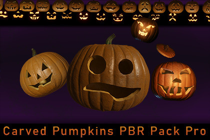 Carved Pumpkins PBR Pack Pro