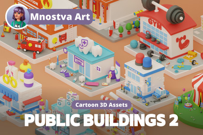 Cartoon Public Buildings Islands / Exteriors 2