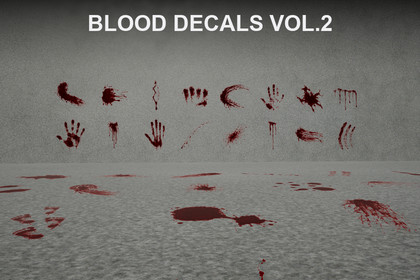 Blood Decals Vol.2 - 40 Wet Blood Decals (2K PBR)