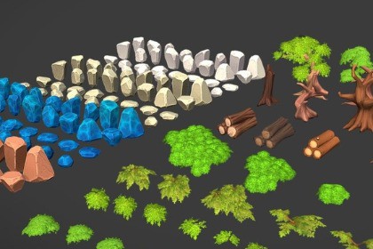 Stylized Environment Pack Low-poly 3D model