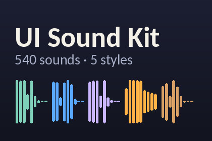 UI Sound Kit - 540 Interface Sounds in 5 Styles