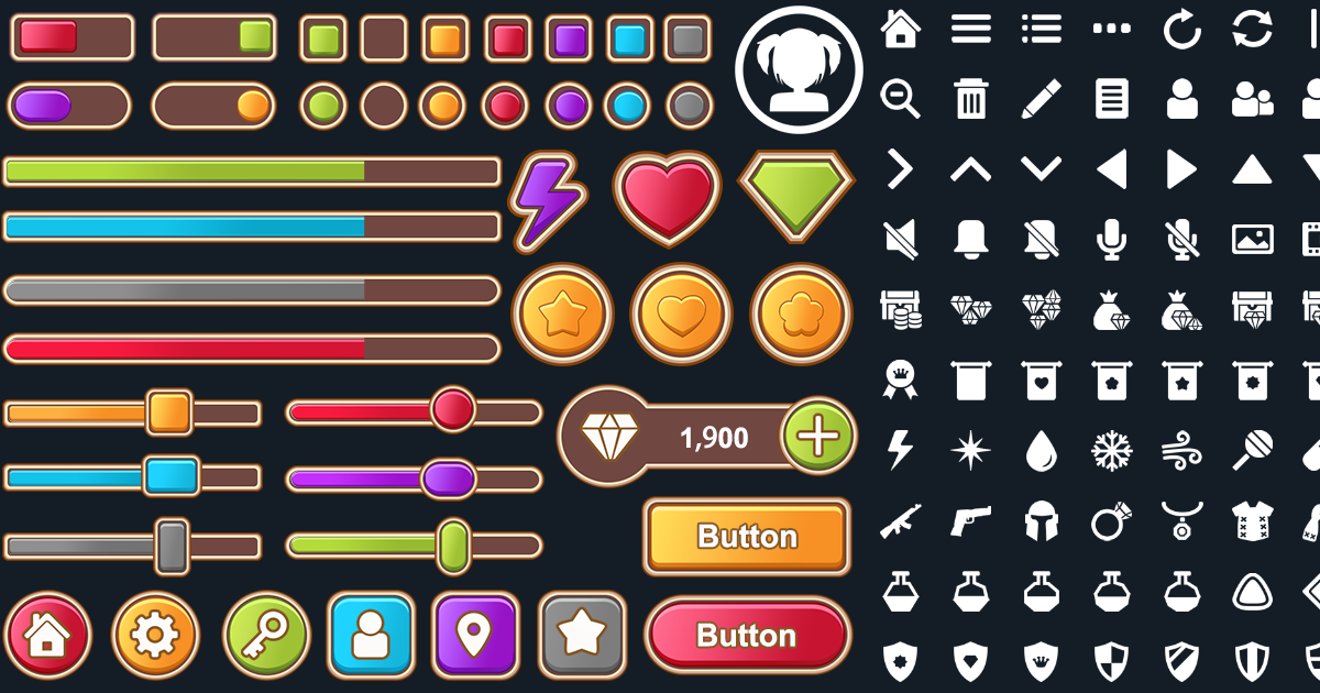 Gui icon. 2d ui. gui. 2d gui. сердце gui.
